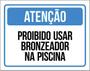 Imagem de Kit 10 Placa Usar Bronzeador Na Piscina 36X46