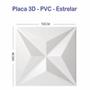 Imagem de Kit 10 Placas 3d Decorativa Revestimento Autocolante Plástico PVC Auto Relevo Bruxelas Estrelar