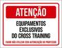 Imagem de Kit 10 Placas Atenção Equipamentos Exclusivos Cross Training