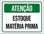 Imagem de Kit 10 Placas Atenção Estoque Matéria Prima 36X46