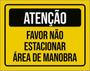 Imagem de Kit 10 Placas Atenção Favor Estacionar Área De Manobra