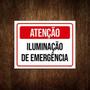 Imagem de Kit 10 Placas Atenção Iluminação De Emergência