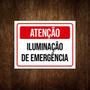 Imagem de Kit 10 Placas Atenção Iluminação De Emergência