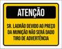 Imagem de Kit 10 Placas Atenção Ladrão Preço Advertência 36X46