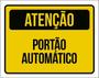 Imagem de Kit 10 Placas Atenção Portão Automático Amarela 36X46