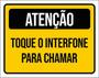 Imagem de Kit 10 Placas Atenção Toque Inteforne Para Chamar 36X46