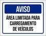 Imagem de Kit 10 Placas Aviso Área Limitada Carregamento 36X46