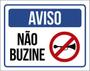 Imagem de Kit 10 Placas Aviso Não Buzine Proibido Ícone 36X46