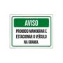 Imagem de Kit 10 Placas Aviso Proibido Manobrar Estacionar Na Grama