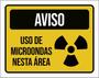 Imagem de Kit 10 Placas Aviso Uso De Microondas Nesta Área 36X46