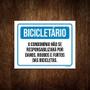 Imagem de Kit 10 Placas Bicicletário Condomínio Roubos Bicicletas