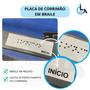 Imagem de Kit 10 Placas Braile Autoadesiva 10X3Cm Corrimão 6Andar