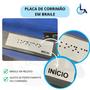 Imagem de Kit 10 placas braile autoadesiva 10x3cm para corrimão final