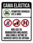 Imagem de Kit 10 Placas Cama Elástica Regras De Uso 36X46