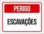 Imagem de Kit 10 Placas De Atenção Perigo Escavações 36X46