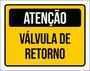 Imagem de Kit 10 Placas De Atenção Válvula De Retorno 36X46