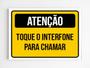 Imagem de kit 10 placas de aviso atenção toque o interfone para chamar