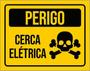 Imagem de Kit 10 Placas De Aviso Perigo Cerca Elétrica 36X46