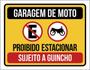 Imagem de Kit 10 Placas De Garagem Moto Proibido Estacionar 36X46