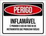 Imagem de Kit 10 Placas De Perigo Inflamável 36X46