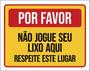 Imagem de Kit 10 Placas De Por Favor Não Jogue Lixo 36X46