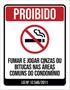 Imagem de Kit 10 Placas De Proibido Fumar No Condomínio 36X46