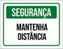 Imagem de Kit 10 Placas De Segurança Mantenha Distância 36X46