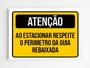 Imagem de kit 10 placas de sinalização atenção ao estacionar mdf