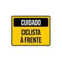 Imagem de Kit 10 Placas De Sinalização - Cuidado Ciclista À Frente