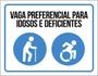 Imagem de Kit 10 Placas De Vaga Preferencial Idosos 36X46