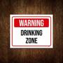 Imagem de Kit 10 Placas Decorativa - Warning Drinking Zone