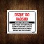 Imagem de Kit 10 Placas Disque 100 Denuncie Racismo Crime
