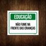 Imagem de Kit 10 Placas Educação Não Fume Na Frente Das Crianças