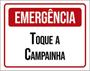 Imagem de Kit 10 Placas Emergência Toque Campainha 36X46