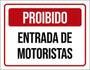 Imagem de Kit 10 Placas Entrada De Motoristas 36X46