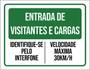 Imagem de Kit 10 Placas Entradas Visitantes Cargas Interfone 36X46