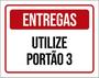 Imagem de Kit 10 Placas Entregas Utilize Portão 3 36X46