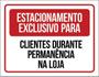 Imagem de Kit 10 Placas Estacionamento Exclusivo Clientes 36X46