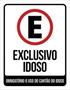 Imagem de Kit 10 Placas Estacionamento Exclusivo Idoso 36X46