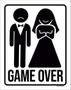 Imagem de Kit 10 Placas Game Over Casamento 36X46