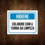 Imagem de Kit 10 Placas Higiene Colabora Com Turma Da Limpeza