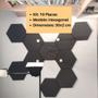 Imagem de Kit 10 Placas Isolamento Acustico Hexagonal 30cmx2cm Cinza