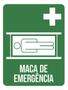 Imagem de Kit 10 Placas Maca De Emergência Verde Ícone 36X46