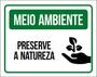 Imagem de Kit 10 Placas Meio Ambiente Preserva A Natureza Verde 36X46