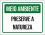 Imagem de Kit 10 Placas Meio Ambiente Preserve A Natureza 36X46