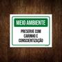 Imagem de Kit 10 Placas Meio Ambiente Preserve Carinho Conscientização