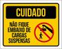 Imagem de Kit 10 Placas Não Fique Embaixo Cargas Suspensas 36X46