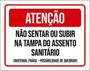 Imagem de Kit 10 Placas Não Sentar Subir Tampa Assento Sanitário