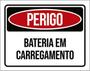 Imagem de Kit 10 Placas Perigo Bateria Em Carregamento 36X46