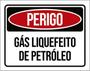 Imagem de Kit 10 Placas Perigo Gás Liquefeito Petróleo 36X46